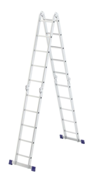 Лестница шарнирная алюминиевая, 4х5, Россия// Сибртех — купить в интернет-магазине amurinstrument.ru с доставкой по Хабаровску | Каталог с характеристиками и ценами лестница шарнирная алюминиевая, 4х5, россия// сибртех, купить metabo, купить husqvarna, купить bosch, купить makita, купить hitachi, купить hikoki, купить oregon, купить stihl