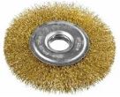 щетка для ушм, 200 мм, посадка 22,2 мм, плоская, латунированная витая проволока// matrix, купить metabo, купить husqvarna, купить bosch, купить makita, купить hitachi, купить hikoki, купить oregon, купить stihl