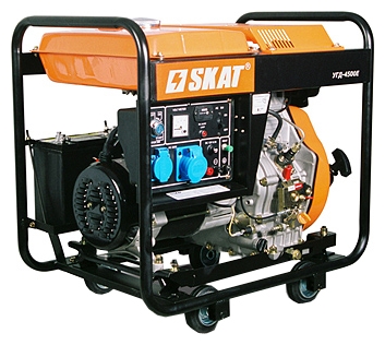 Генератор дизельный SKAT УГД-4500 Е — купить в интернет-магазине amurinstrument.ru с доставкой по Хабаровску | Каталог с характеристиками и ценами генератор дизельный skat угд-4500 е, купить metabo, купить husqvarna, купить bosch, купить makita, купить hitachi, купить hikoki, купить oregon, купить stihl