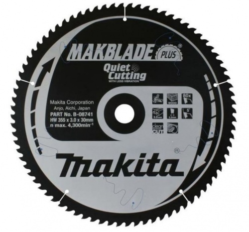 пильный диск для дерева makblade plus, 355x30x2.2x80t, купить metabo, купить husqvarna, купить bosch, купить makita, купить hitachi, купить hikoki, купить oregon, купить stihl