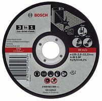 диск отрезной по металлу bosch 3-в-1 115x2.5x22.23, купить metabo, купить husqvarna, купить bosch, купить makita, купить hitachi, купить hikoki, купить oregon, купить stihl