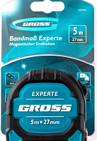 рулетка experte, 5 м x 27 мм, двухкомпон. корпус, магнит, двухстор. разметка, нейлон// gross, купить metabo, купить husqvarna, купить bosch, купить makita, купить hitachi, купить hikoki, купить oregon, купить stihl