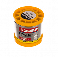 зубр  200гр 1мм трубка пос 61, припой (55450-200-10c), купить metabo, купить husqvarna, купить bosch, купить makita, купить hitachi, купить hikoki, купить oregon, купить stihl