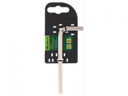 ключ имбусовый hex, 6 мм, 45x, закаленный, никель// сибртех, купить metabo, купить husqvarna, купить bosch, купить makita, купить hitachi, купить hikoki, купить oregon, купить stihl