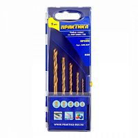 набор сверл по металлу практика "профи", нитрид титана, 5 шт 2,3,4,5,6 мм, про кассета , купить metabo, купить husqvarna, купить bosch, купить makita, купить hitachi, купить hikoki, купить oregon, купить stihl