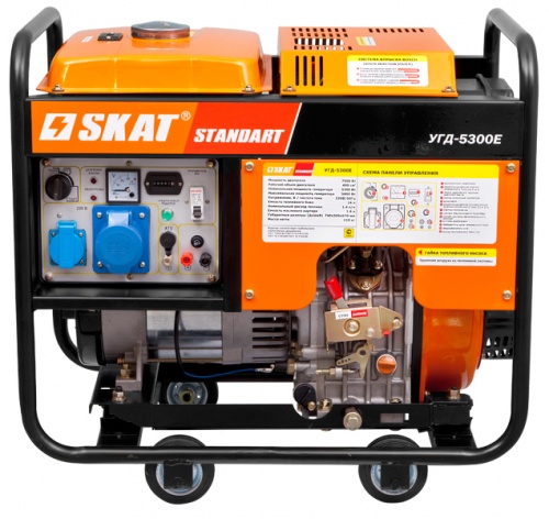 Генератор дизельный SKAT УГД-5300 Е — купить в интернет-магазине amurinstrument.ru с доставкой по Хабаровску | Каталог с характеристиками и ценами генератор дизельный skat угд-5300 е, купить metabo, купить husqvarna, купить bosch, купить makita, купить hitachi, купить hikoki, купить oregon, купить stihl
