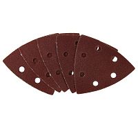 треугольник абразивный на ворсовой подложке под "липучку", перф., p 120, 93 мм, 5 шт.// matrix, купить metabo, купить husqvarna, купить bosch, купить makita, купить hitachi, купить hikoki, купить oregon, купить stihl