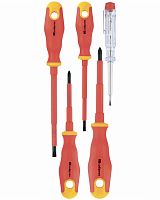 набор отверток диэлектрических до 1000в, тестер, crv,, двухкомпонентные рукоятки (5шт.)//сибртех, купить metabo, купить husqvarna, купить bosch, купить makita, купить hitachi, купить hikoki, купить oregon, купить stihl