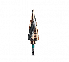 kraftool cobalt 6-30мм, 13 ступеней, азотирование, винтовая спираль, сверло ступенчатое(29691-6-30-1, купить metabo, купить husqvarna, купить bosch, купить makita, купить hitachi, купить hikoki, купить oregon, купить stihl