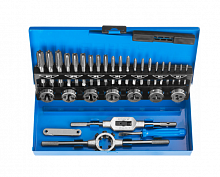 зубр 32 предмета, набор метчиков комплектных и плашек, сталь р6м5, купить metabo, купить husqvarna, купить bosch, купить makita, купить hitachi, купить hikoki, купить oregon, купить stihl