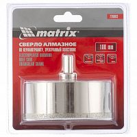 сверло алмазное по керамограниту, 100 х 67 мм, 3-гранный хвостовик// matrix, купить metabo, купить husqvarna, купить bosch, купить makita, купить hitachi, купить hikoki, купить oregon, купить stihl