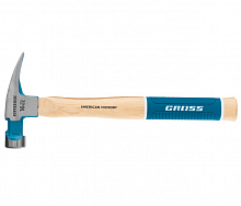 молоток-гвоздодер,450 г, угол 75, магнит, обрезиненная рукоятка american hickory // gross, купить metabo, купить husqvarna, купить bosch, купить makita, купить hitachi, купить hikoki, купить oregon, купить stihl