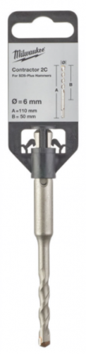 Бур SDS+ MILWAUKEE CONTRACTOR 6x110 - 1 шт — купить в интернет-магазине amurinstrument.ru с доставкой по Хабаровску | Каталог с характеристиками и ценами бур sds+ milwaukee contractor 6x110 - 1 шт, купить metabo, купить husqvarna, купить bosch, купить makita, купить hitachi, купить hikoki, купить oregon, купить stihl
