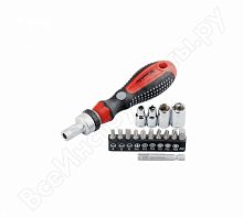 отвёртка реверсивная с набором бит и насадок торцевых,crv,1/4",16шт//matrix, купить metabo, купить husqvarna, купить bosch, купить makita, купить hitachi, купить hikoki, купить oregon, купить stihl