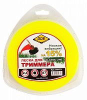 корд триммерный в блистере dde "classic line" (круг) 2,4 мм х 15 м, желтый, купить metabo, купить husqvarna, купить bosch, купить makita, купить hitachi, купить hikoki, купить oregon, купить stihl