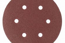 круг абразивный на ворсовой подложке под "липучку", перфорированный, p 280, 125 мм, 5 шт.// matrix, купить metabo, купить husqvarna, купить bosch, купить makita, купить hitachi, купить hikoki, купить oregon, купить stihl