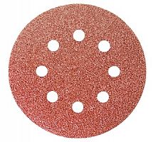 круг абразивный на ворсовой подложке под "липучку", перфорированный, p 100, 125 мм, 5 шт.// сибртех, купить metabo, купить husqvarna, купить bosch, купить makita, купить hitachi, купить hikoki, купить oregon, купить stihl