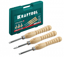 kraftool precision-3 набор ручных резцов по дереву, 3шт, твердосплав, купить metabo, купить husqvarna, купить bosch, купить makita, купить hitachi, купить hikoki, купить oregon, купить stihl