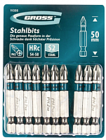 набор бит ph2х50, сталь s2, 10 шт.// gross, купить metabo, купить husqvarna, купить bosch, купить makita, купить hitachi, купить hikoki, купить oregon, купить stihl