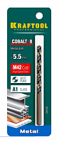 kraftool cobalt 5.5 х93мм, сверло по металлу hss-co(8%) , сталь м42(s2-10-1-8), купить metabo, купить husqvarna, купить bosch, купить makita, купить hitachi, купить hikoki, купить oregon, купить stihl