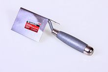 мастерок из нерж. стали, 110 х 75 х 75 мм, для углов, деревянная ручка// matrix, купить metabo, купить husqvarna, купить bosch, купить makita, купить hitachi, купить hikoki, купить oregon, купить stihl