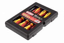 набор диэлектрических отверток hammer 602-012  в кейсе 8 шт., купить metabo, купить husqvarna, купить bosch, купить makita, купить hitachi, купить hikoki, купить oregon, купить stihl