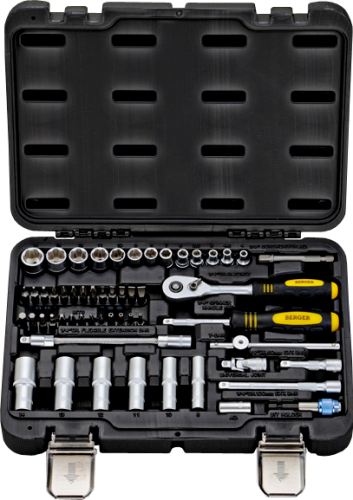 универсальный набор инструментов berger bg055-14, 55 предметов, купить metabo, купить husqvarna, купить bosch, купить makita, купить hitachi, купить hikoki, купить oregon, купить stihl
