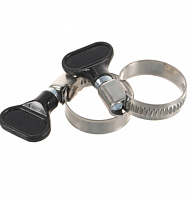 хомут обжимной quattro elementi  14-27 мм, нержавеющая сталь, с ключом, 2 шт, в блистере, купить metabo, купить husqvarna, купить bosch, купить makita, купить hitachi, купить hikoki, купить oregon, купить stihl