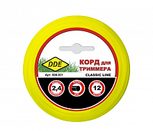 корд триммерный в блистере dde "classic line" (круг) 2,4 мм х 12 м, желтый, купить metabo, купить husqvarna, купить bosch, купить makita, купить hitachi, купить hikoki, купить oregon, купить stihl