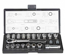 набор проходных головок с трещоткой 21 предмет, купить metabo, купить husqvarna, купить bosch, купить makita, купить hitachi, купить hikoki, купить oregon, купить stihl