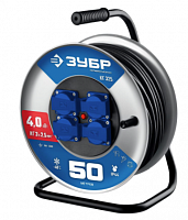 удлинитель на катушке зубр  кг-325, кг, 3 x 2.5 мм2, 50 м, 4000 вт, ip44, силовой, купить metabo, купить husqvarna, купить bosch, купить makita, купить hitachi, купить hikoki, купить oregon, купить stihl